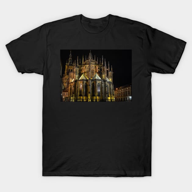 St. Vitus Cathedral in Prague T-Shirt by lena-maximova